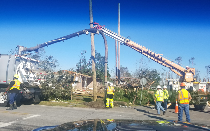 Line Crew working together